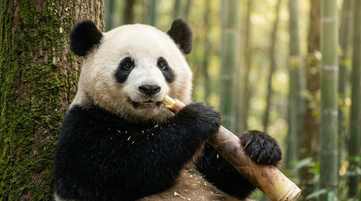 无忧传媒熊猫视频 - 国宝竹林午餐视频