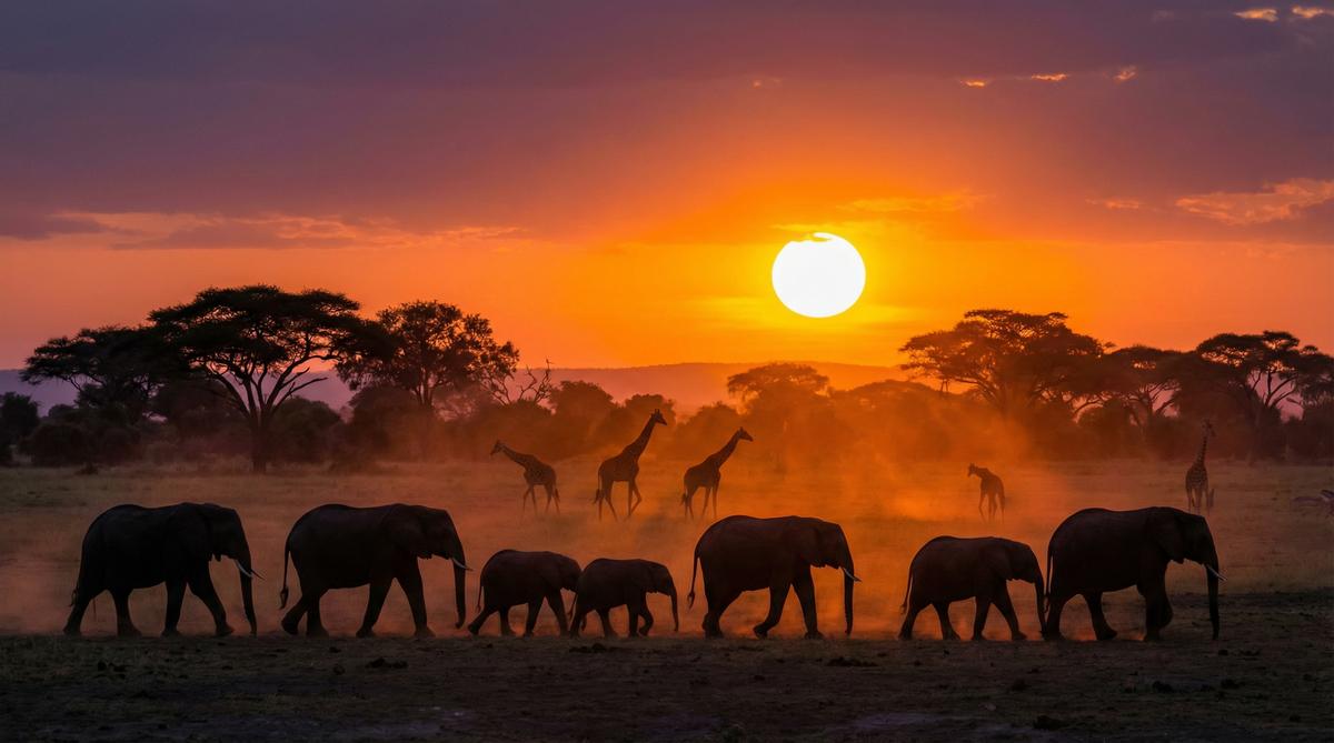 无忧传媒非洲野生动物视频 - 象群迁徙
